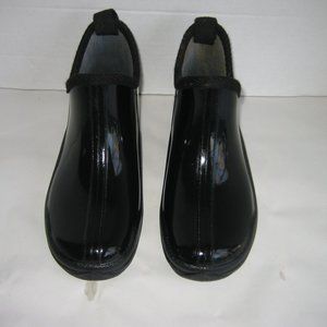 HENRY FERRERA Black Rubber Rain Shoes, 7